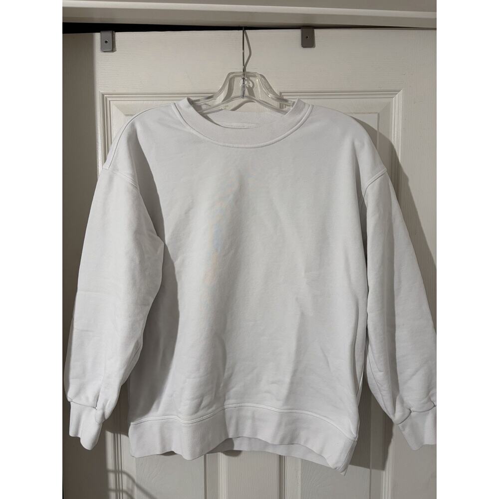 Lululemon Perfectly Oversized Crew Sweatshirt White Sz 2 W3DH4S